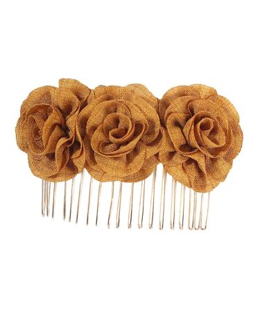 minkissy Barrettes for Women Hairclips Metal Hair Clips Womens Hair Clips Hair Pin Hair Barrettes Bridal Barrette Cloth Flower Hairpin Flower Hair Clip Miss Wedding Hair Accessories