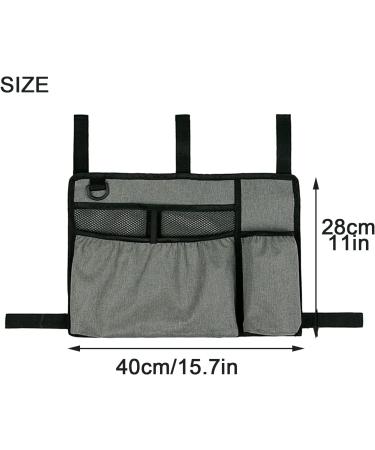 Wheelchair Side Armrest Storage Bag - Multi-Pocket Walker Storage Bag with Water Cup Cover - Suitable for Walkers Walkers Electric Manual or Electric Wheelchairs - Buy Online on GoSupps.com