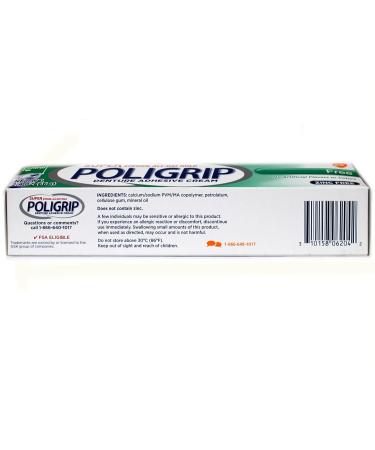 Super Poli Grip Denture Adhesive Cream 2.4 oz - Artificial Flavors and Colors Free - Buy Online on GoSupps.com