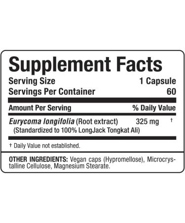 ALLMAX Essentials LongJack Tongkat Ali - Men's Health Supplement - 60 Capsules for Improved Vitality & Performance - International Shipping Available - Buy Online on GoSupps.com