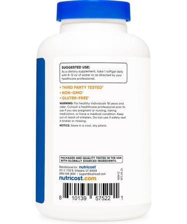 Nutricost Flaxseed Oil 1200mg 120 softgels - GMO-Free Gluten-Free - Buy Online on GoSupps.com