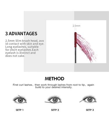 Bonnie Choice Waterproof Colored Mascara - 9 Vibrant Colors for Charming and Long-Lasting Eye Makeup | Blue, Black, White, Red, Purple Shades for Women - Buy Online on GoSupps.com