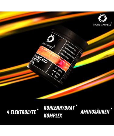 More Capable Advanced Sports Drink Electrolyte Powder with Carbohydrate Complex 4 Electrolytes & Amino Acids - Refreshing Orange Flavor for Optimal Hydration - Buy Online on GoSupps.com
