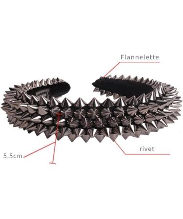 Ro Rox Punk Studded Hairband Rivet Silver Spike Goth Emo Halloween Hair Accessory - Buy Online on GoSupps.com