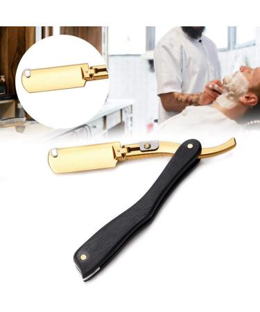 Portable Straight Edge Safety Razor | Lightweight Wooden Handle Barber Shaver for Salons & Barbershops (Black) - International Shipping - Buy Online on GoSupps.com