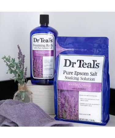Dr Teal's Soothe & Sleep Foaming Bath 136 fl oz (Pack of 4) Lavender Epsom Salt - Buy Online on GoSupps.com