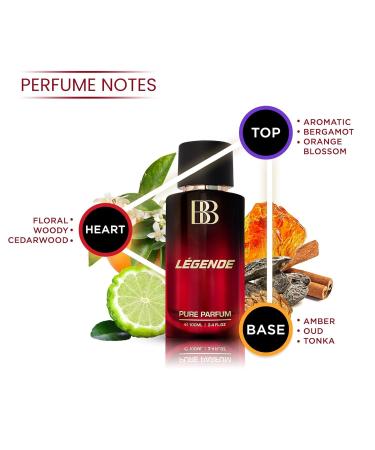 Ber'gamot LEGE'NDE Pure Parfum For Men | Bergamot Woody & OUD | 12+ Hrs Long Lasting Perfume for Men | 100ML (3.38 Fl Oz) - Buy Online on GoSupps.com