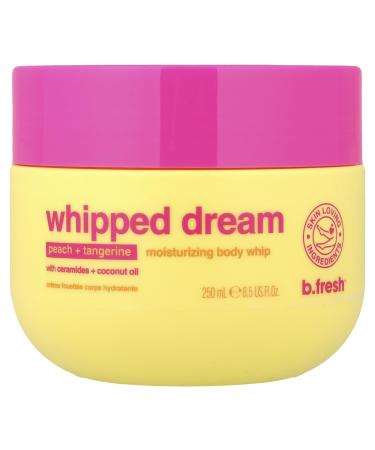 b.fresh Whipped Dream Moisturizing Body Whip Peach + Tangerine Scent Whipped Lightweight Body Butter with Shea Butter Ceramides & Coconut Oil Hydrating Skin Cream 8.5 oz (8.5 Peach & Tangerine) Peach & Tangerine 8.5