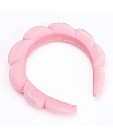 Dillot 5 Pack Pink Sponge Spa Headbands for Women - Puffy Headband for Face Washing, Makeup & Skincare - Shower Hair Accessories - Towel Cloth Fabric Bubble Headband Set - Buy Online on GoSupps.com