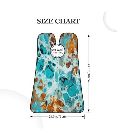 Buy Turquoise Marble Art Beard Bib - Teal Cow Print Grooming Cloth for Easy Shaving & Trimming | Perfect Gifts for Men - International Shipping Available - Buy Online on GoSupps.com