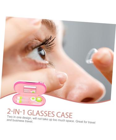 Buy Solustre Double-Lodged Glasses Case & Travel Lens Kit | Stylish Flocked Cloth Travel Set for Lentil Containers - Buy Online on GoSupps.com