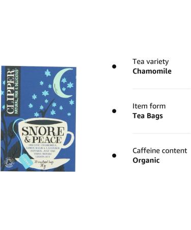 Clipper Snore & Peace Tea 20 Tea Bags 30g - CLIP-CTN817 - Buy Online on GoSupps.com