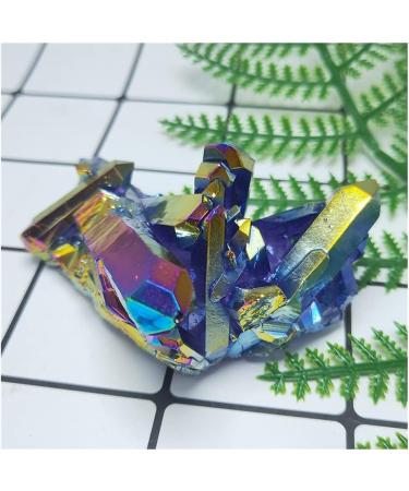 Natural Crystal Rough Natural Crystal Cluster Blue Electroplating Quartz Stone Crystals Home Decor (Size : 80g) - Buy Online on GoSupps.com