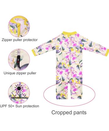 weVSwe Baby Toddler Boy Swimsuit UPF 50+ Sun Protection Rash Guard Swimwear | Crotch Zipper | 6-12 Months Flower Design - Buy Online on GoSupps.com