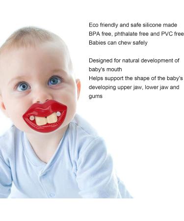Funny Red Lip Shape Pacifier - Eco-Friendly Silicone Baby Mouth Support - Buy Online on GoSupps.com