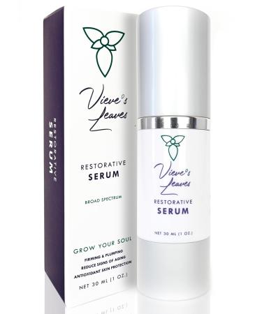Vieve's Leaves Facial Serum Smoothing and Refreshing Serum with Aloe & Fruit Stem Cells for Sensitive Skin Vegan and Cruelty-Free
