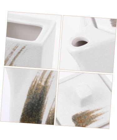 HOMSFOU 3pcs Ceramic Sauce Vinegar Pot Vintage Soy Sauce Dispenser Japanese Oil Cruet Ceramic Soy Sauce Dispenser Olive Oil Dispenser Sauce Jar Liquid Ceramics Chili White Storage Bottle - Buy Online on GoSupps.com