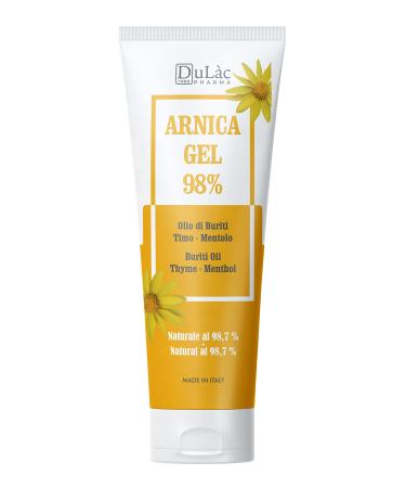 Arnica Gel for Bruising and Swelling Maximum Strength (98%) 3.38 Fl Oz for Muscle and Joint Relief, Cool Effect and Natural Formula, Dermatologically Tested - Dulàc Made in Italy 3.38 Fl Oz (Pack of 1)