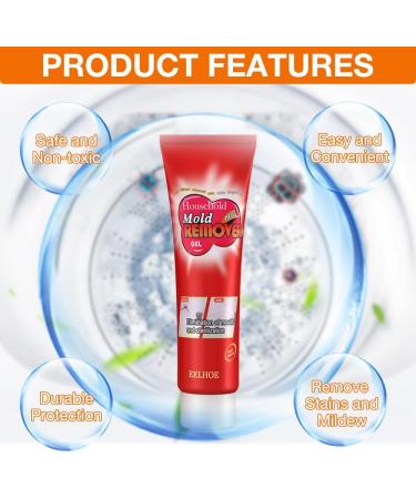 DAJILI 120g*2PCS Mould Magic Extreme Gel UK Deep Mould Remover Gel Powerful Mould Cleaner Gel Quick Cleaning Solution for Bathroom Toilet Washing Machine Seal Sink Tile Stains - Buy Online on GoSupps.com
