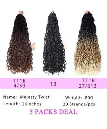 SOKU Passion Twist Crochet Hair 26 Inch - 5 Packs Pre-Twisted Senegalese Twist Crochet Hair | Bey-Blonde Majesty Twist | Pre-Looped Synthetic Dreadlocks for Black Women - Buy Online on GoSupps.com