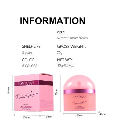 Nude Translucent Setting Powder | Glow Soft Focus Loose Powder for Long Lasting Makeup | Lightweight Oil Control & Shimmer Finishing Powder (03#) - International Shipping Available - Buy Online on GoSupps.com