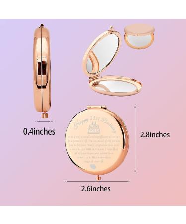 WSNANG 21st Birthday Compact Mirror - Inspirational Gift for Daughter, Niece, Sister - Iron 21st Milestone Mirror - Travel Gift for Girls - Buy Online on GoSupps.com