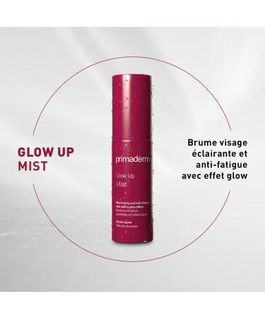 Primaderm - Glow Up Mist - Facial mist with radiance effect - Moisturizing - Reduces signs of fatigue - Antioxidant - Minimizes pores and fixes makeup - For all skin types - 50 ml - Buy Online on GoSupps.com