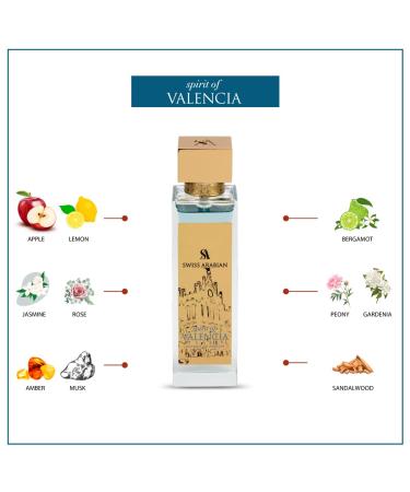 Swiss Arabian Spirit of Valencia - Arabian Perfumes for Women and Men - Long Lasting Extrait de Parfum - Citrus Floral Amber Perfume - 3.4 oz - Buy Online on GoSupps.com