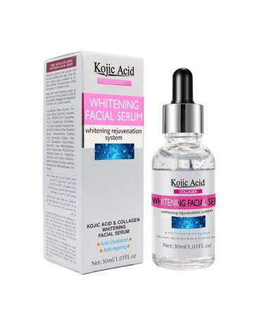 Kojic Acid Serum for Skin Clarifying Complexion Revitalization Fade Cream Anti Wrinkle Fine Lines Dark Spot Corrector Nourishing Firming Daily Skin Care Serum Plumping Anti-Aging Hydrating 1.05OZ