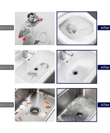 Shop Blue Drain Clog Remover - 4 Suction Cups High Pressure for Kitchen & Bathroom Clogged Pipes - Buy Online on GoSupps.com