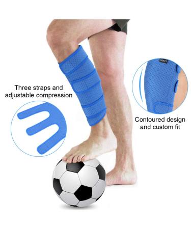 Adjustable Calf Bandage & Shin Protector for Muscle Fiber Tear - Breathable Compression Leg Support with Velcro Fastener - Buy Online on GoSupps.com
