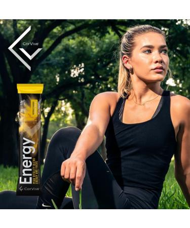 CorVive Energy | Natural Energy & Focus Supplement | with Carnosyn Ashwagandha L-Arginine Theobromine | Zero Sugar 5 Calories 120mg Caffeine | 15 Stick Packs for Mental & Physical Boost | Lemon - Buy Online on GoSupps.com