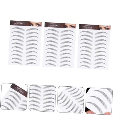 NOLITOY 3 Sheets Waterproof Eyebrow Stickers Mens Sticking Stuffers Peel Artificial Eyebrow Template 21x15cm Black - Buy Online on GoSupps.com