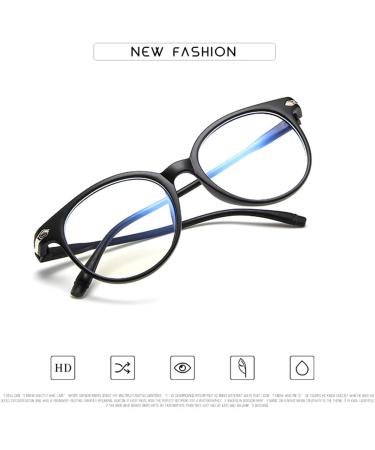 Buy Children's Blue Light Filter Glasses - Prescription-Free Gaming & Computer Glasses - Z1110-2 Black Oval Design - Buy Online on GoSupps.com