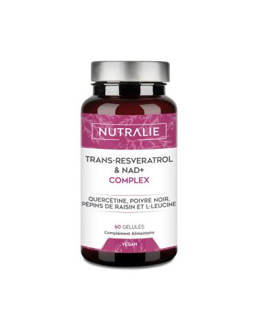 Trans Resv ratrol NAD+ 686mg Complex - Querc tine Pip rine P pins de Raisin (OPC) L-Leucine - Compl ment Alimentaire Rev ratrol - 60 G lules Nutralie