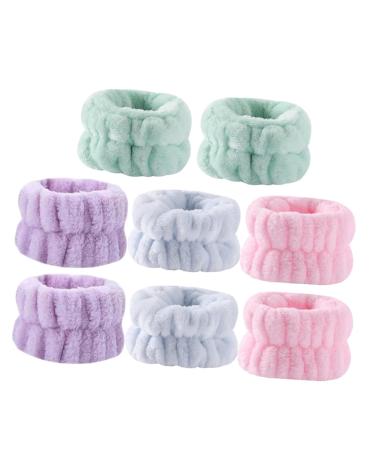 VICASKY 8pi ces Bandes lastiques pour Poignets Lot de Serviettes pour Lavage du Visage Maquillage Activit s Sportives
