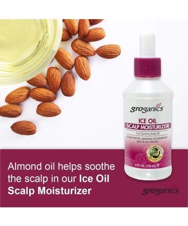 Groganics Ice Oil Scalp Moisturizer 4 oz - Hydrating Solution for Dry Scalp - Buy Online on GoSupps.com