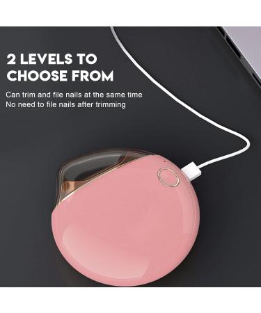 Automatic Electric Nail Clipper Professional Safe Automatic Nail Clipper Nail File for Adults Seniors Kids USB Rechargeable Nail Trimmer Manicure Thick Nails Cutter for Travel Pink - Buy Online on GoSupps.com