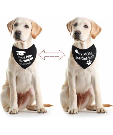 Whaline Graduation Dog Bandana 2 Pack - Reversible Triangle Bibs for Dogs & Cats | Adjustable & Washable Pet Kerchief Scarf for Everyday Wear & Parties - Buy Online on GoSupps.com