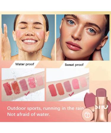 Waterproof Cream Blush Stick 3-in-1 Multi-Use Blusher Contour - Long-Lasting & Moisturizing (06 Pink Doting) - Buy Online on GoSupps.com