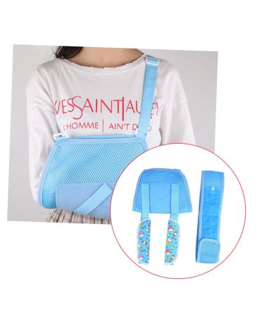 Breathable Arm Sling for Toddlers | Kids Support Brace for Broken Arms | Adjustable Shoulder Holder - M Blue - Buy Online on GoSupps.com