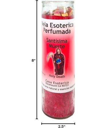 HOLY Death RED Palm Wax Candle - Spiritual Intention Spell | Vela Casa Esoterica Perfumada (Santisma Muerte) - International Shipping Available - Buy Online on GoSupps.com