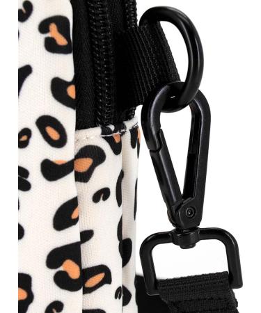 COOWOON GASSI BACK DOG Crossbody Bag - Dog Walking Essential with Poop Bag Dispenser Ideal for Toys & Accessories - Stylish White Leopard Design - Buy Online on GoSupps.com
