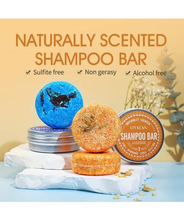 Liyalan Rosemary+Jasmine Shampoo Bar (2 Pack) | Organic Solid Soap for Fine & Oily Hair | Deep Cleansing Hair Shampoo - Buy Online on GoSupps.com