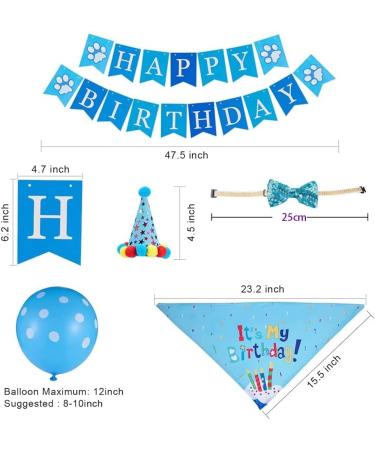 Dog Birthday Bandana Hat Banner Set | Pink Dog Party Decorations & Accessories for Boys & Girls - Buy Online on GoSupps.com