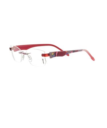 Switch it! Set with pattern - acetate interchangeable temples in different colors (2255: red-black-white red inside)