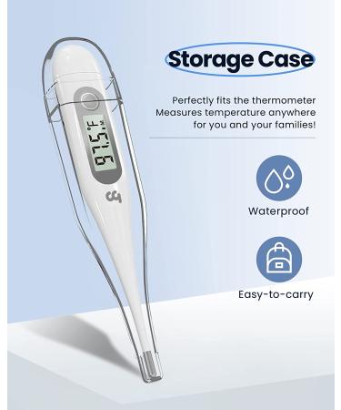 Digital Oral Thermometer for Adults, Kids, and Babies - Easy Read, Medical Grade, Rectum & Armpit Infant Thermometer - Indoor & Outdoor Use (Grey) - Buy Online on GoSupps.com