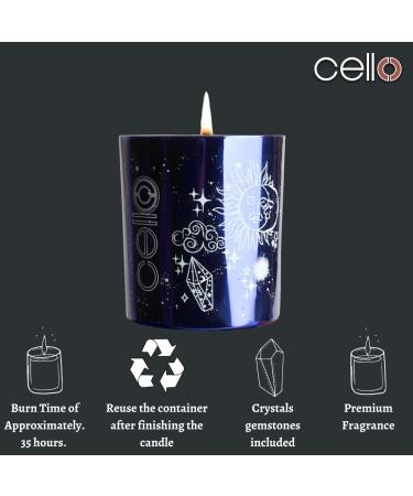 Celestial Blue Goldstone Scented Candle - Ideal Candle Gift for Men and Women - Buy Online on GoSupps.com