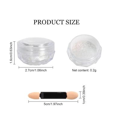 Buy 2 Jar Nail Powder Set - Aurora & Mermaid Dazzling Glitter for DIY Nail Art - Glazed Donut Mirror Effect - Buy Online on GoSupps.com