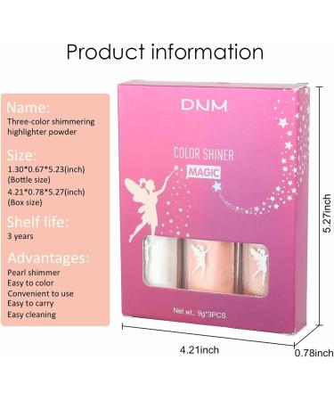 Makeup Highlighter Stick 3 Colors Body Shimmer Highlighter Makeup - Easy to Apply Patting Powder for Face Eyes Lips Hair Body Glow Makeup Frifer - Buy Online on GoSupps.com